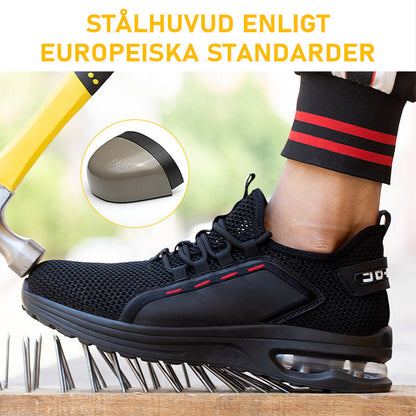 Herre Åndbare Sikkerhedssko med Stålto og Sål