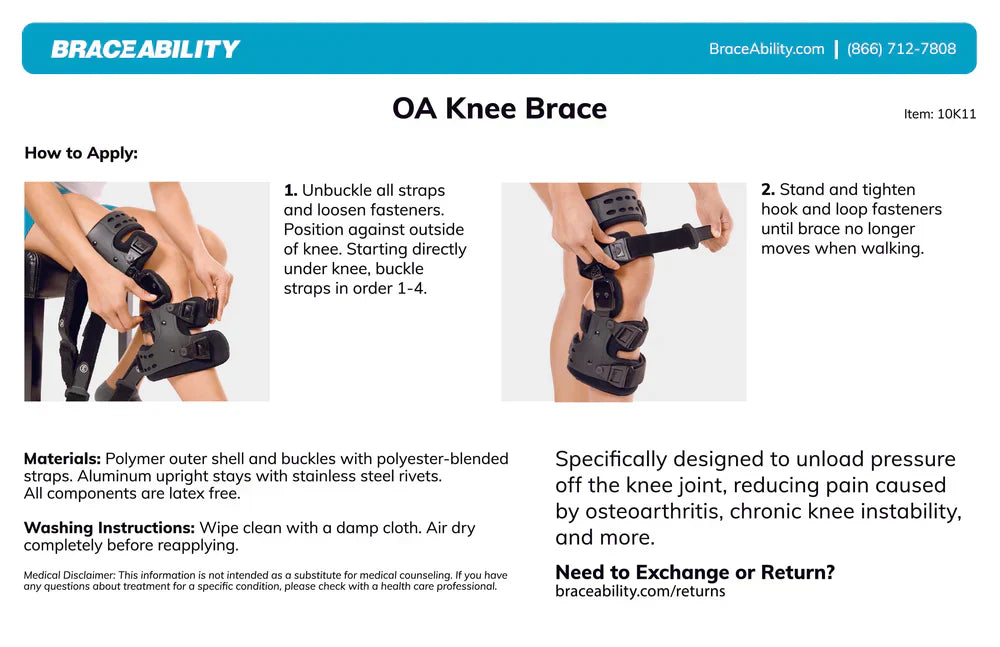 Herre Osteoarthritis Unloader Knæskinne