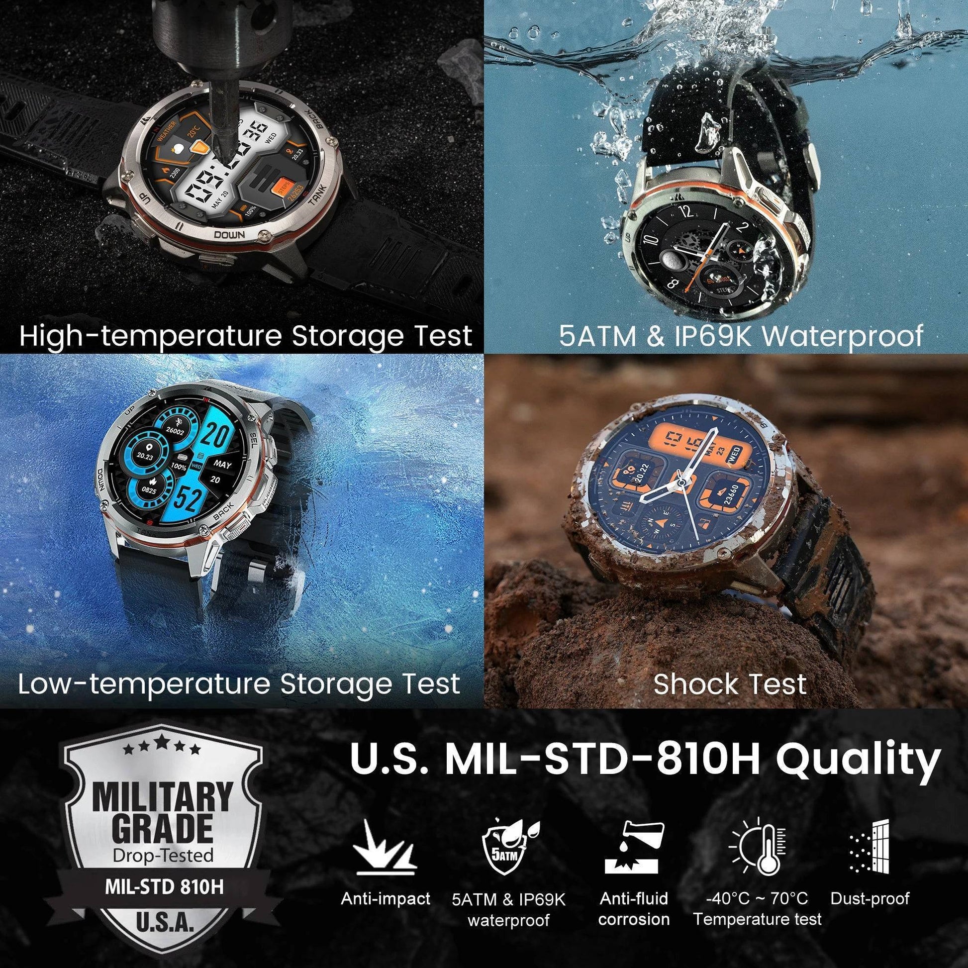 Herre T3 Ultra GPS AMOLED Smartwatch - Robust Fitness Tracker