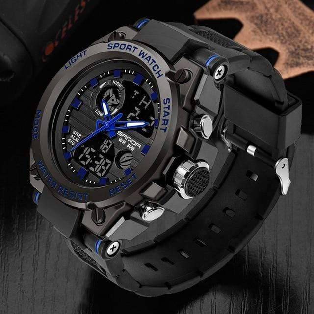 Herres Holdbare Udendørs Sport Dual Display Ur