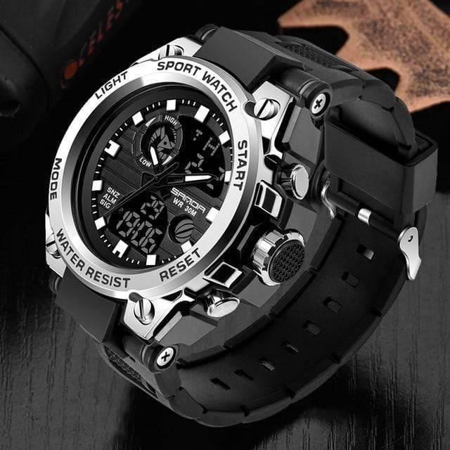 Herres Holdbare Udendørs Sport Dual Display Ur