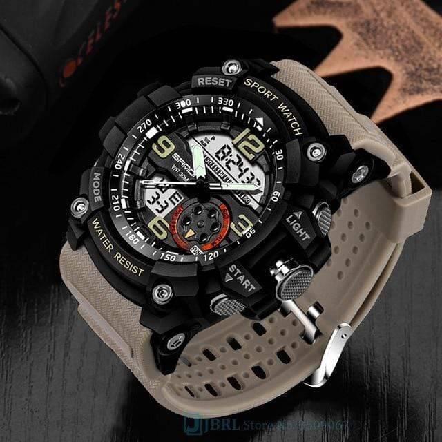 Herres Holdbare Udendørs Sport Dual Display Ur