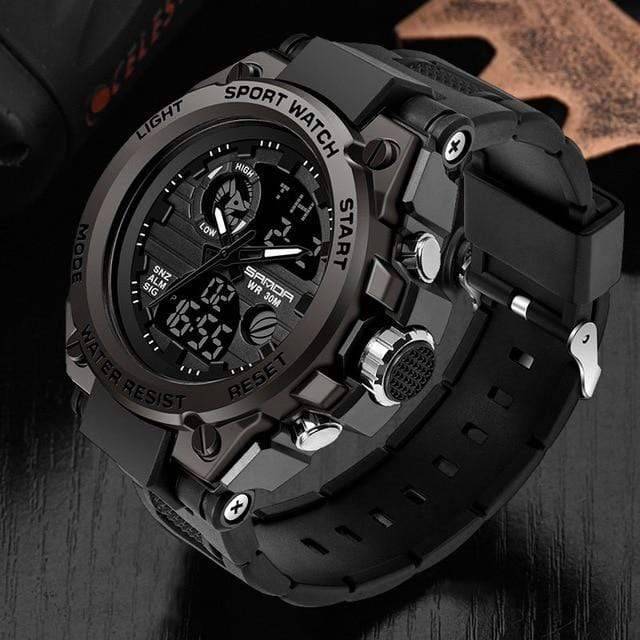 Herres Holdbare Udendørs Sport Dual Display Ur
