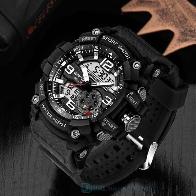 Herres Holdbare Udendørs Sport Dual Display Ur