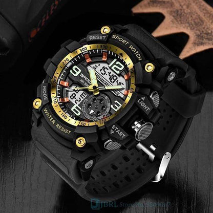 Herres Holdbare Udendørs Sport Dual Display Ur