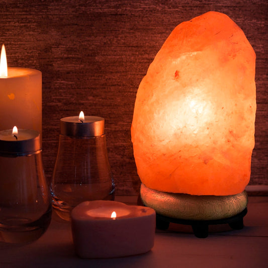 Himalaya Saltlampe – Lys, Ro og Naturlig Atmosfære (2 Størrelser)