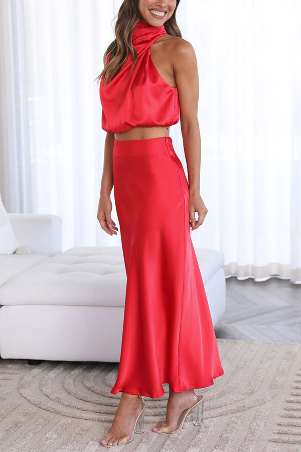 Laetitia | Ensemble deux pièces en satin élégant pour femmes - Image 15