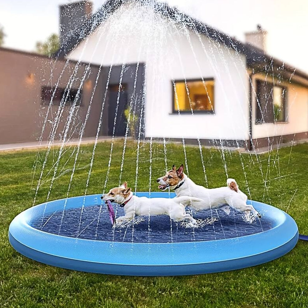 Hundepool med Vand Sprinkler (tilgængelig i størrelser til store og små hunde)