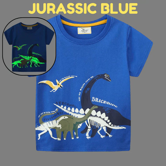 Icone™ DinoShirt: Børns T-shirt der Lyser i Mørket