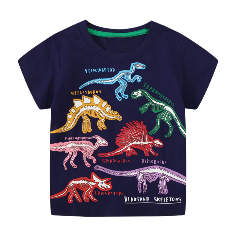 Icone™ DinoShirt: Børns T-shirt der Lyser i Mørket