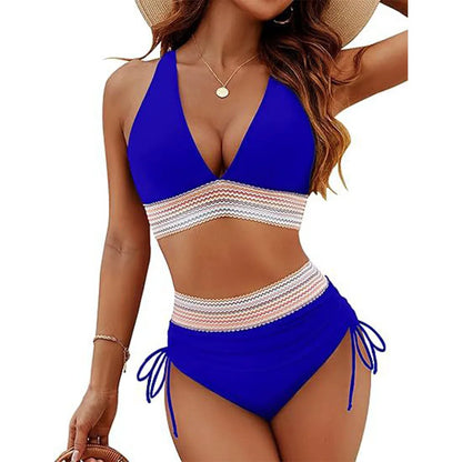 Icone™ Snøre Bikini: Elegant Højtaljet To-Delt Snøre Bikini