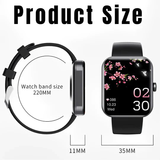Ikke-invasiv blodsukker smartwatch med fitness tracking