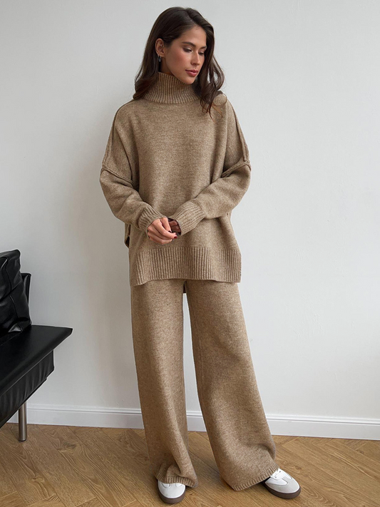 Romy | Ensemble Pantalon et Col Roulé Oversize Femme - Image 2