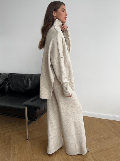 Romy | Ensemble Pantalon et Col Roulé Oversize Femme - Image 11