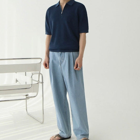 Rachid | Polo zippé pour hommes OLD MONEY - Elégance moderne et praticité - Image 2