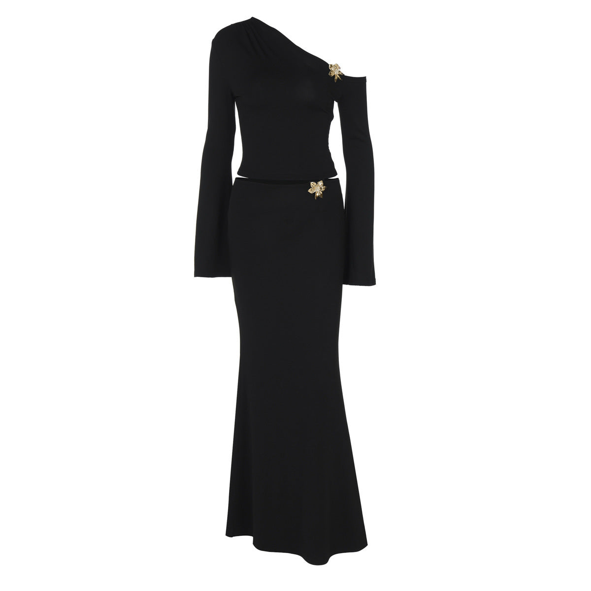 Image of Ingebjørg | Dame One Shoulder Maxi Todelt Sæt