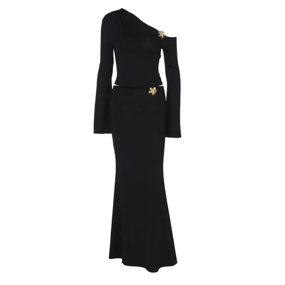 Image of Ingebjørg | Dame One Shoulder Maxi Todelt Sæt