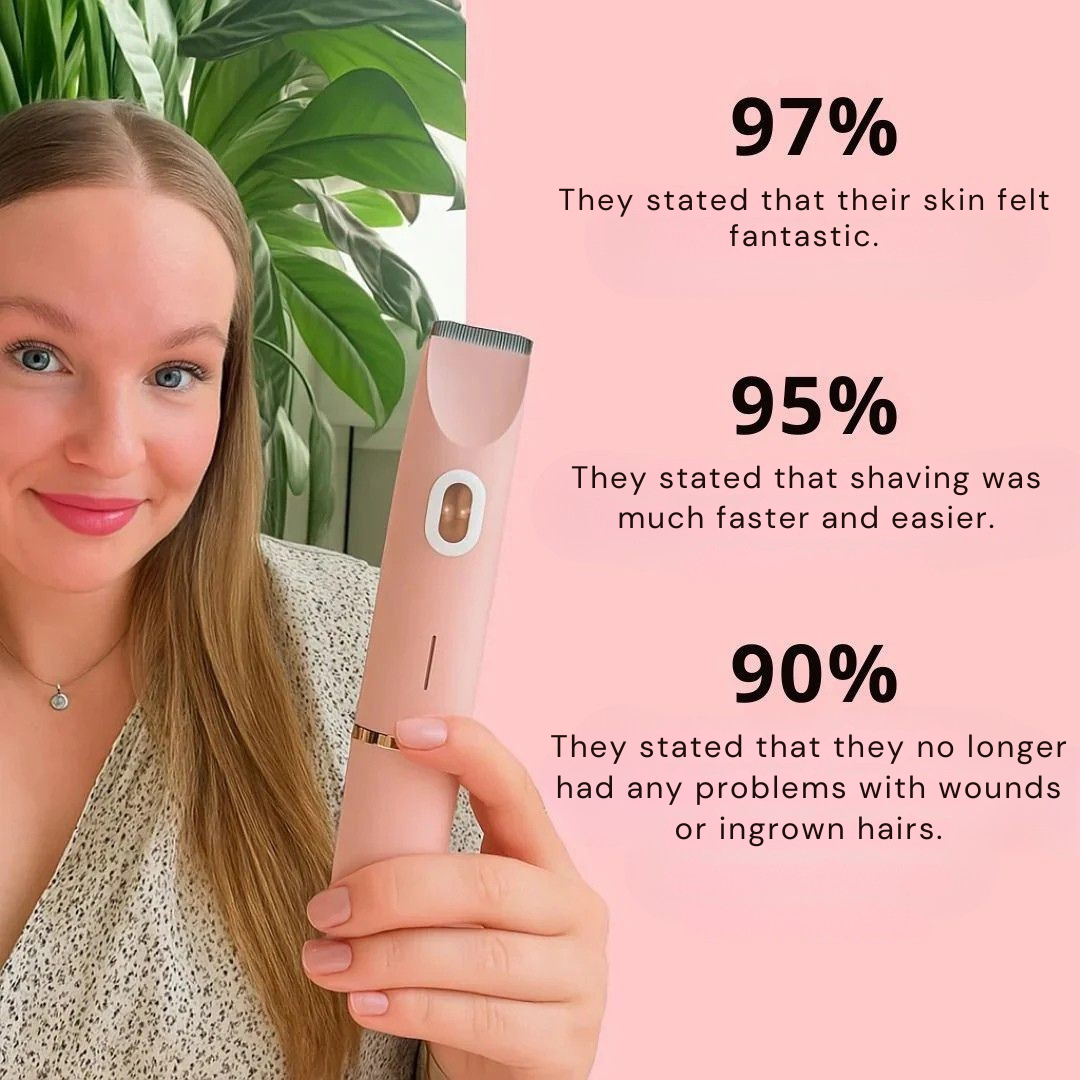 Intimbarbering | Trådløs elektrisk barbermaskine | Blid våd og tør barbering | IntimLisse