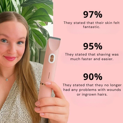 Intimbarbering | Trådløs elektrisk barbermaskine | Blid våd og tør barbering | IntimLisse