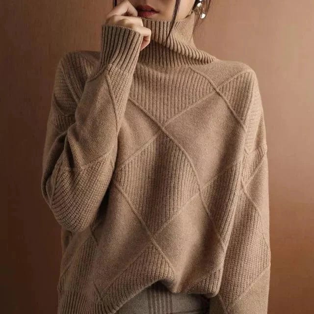 Catherine | Pull Femme Col Roulé Coupe Décontractée - Image 4