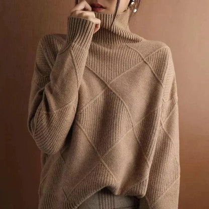 Catherine | Pull Femme Col Roulé Coupe Décontractée - Image 4