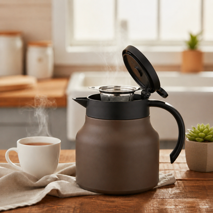 Isoleret Teapot med Infuser og Keramisk Foring - 800ml