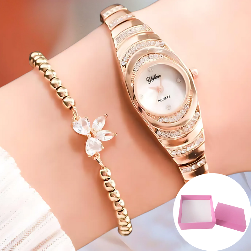 Jewelance™ Elegant Ur: Elegant Moderne Dameur med Gaveæske