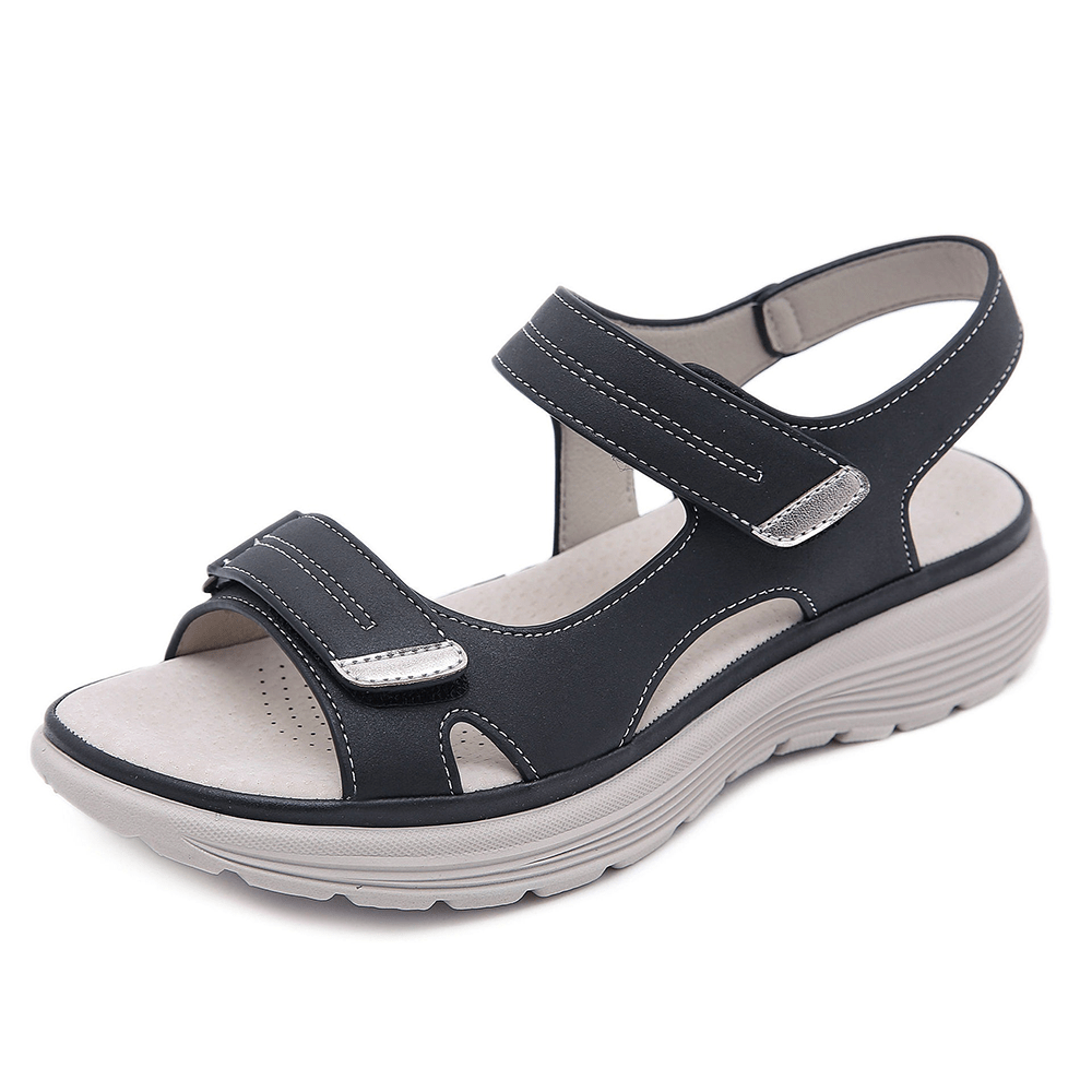 Image of Johanne | Dame Justerbar Ankelrem Platform Sandaler