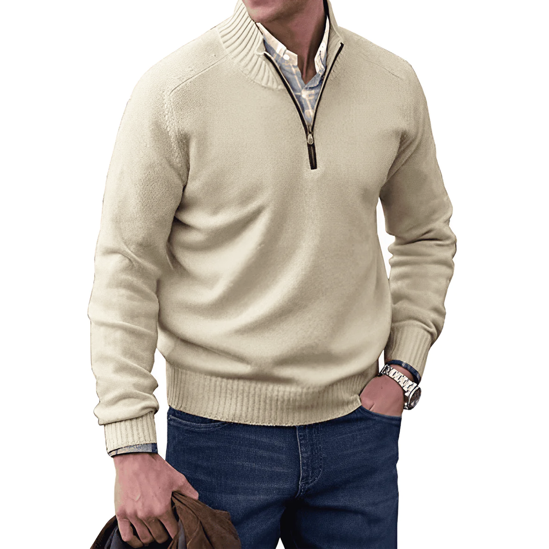 Jones™ - Elegant Pullover med Lynlås