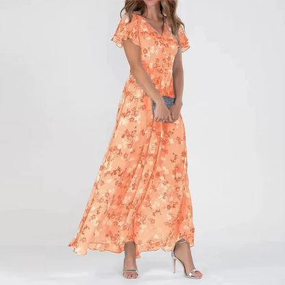 Image of Josefine | Dame V-Hals A-Linje Maxi Kjole