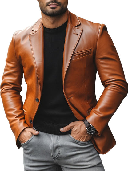 Julio | Blazer Homme Style Veste en Cuir - Image 1