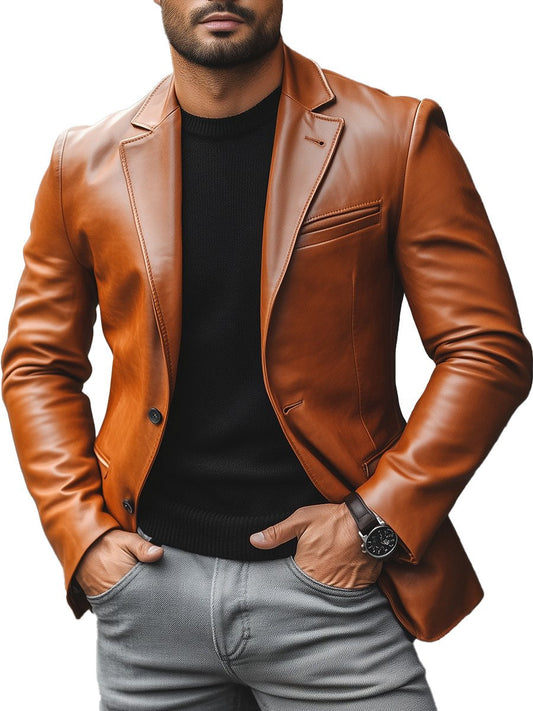 Julio | Blazer Homme Style Veste en Cuir - Image 1