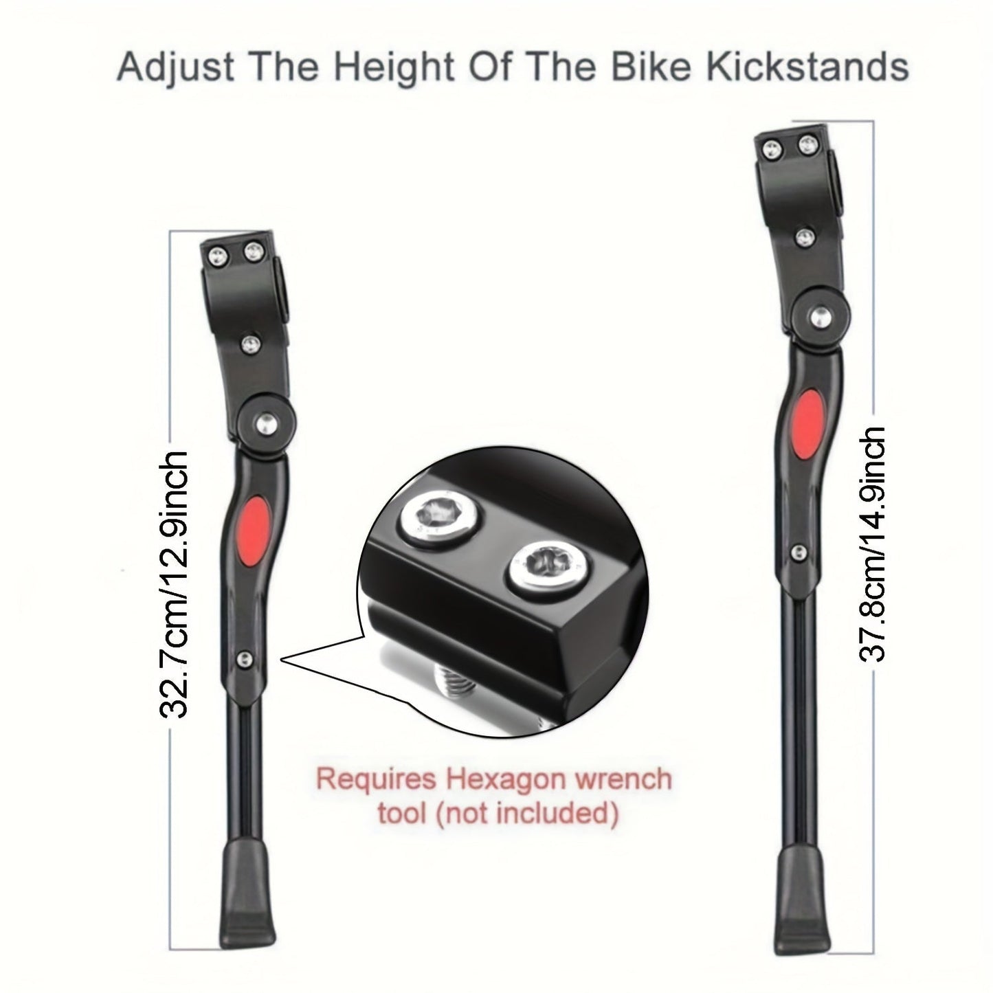 Justerbar Cykelstativ - Solid Side Kickstand til Cykler