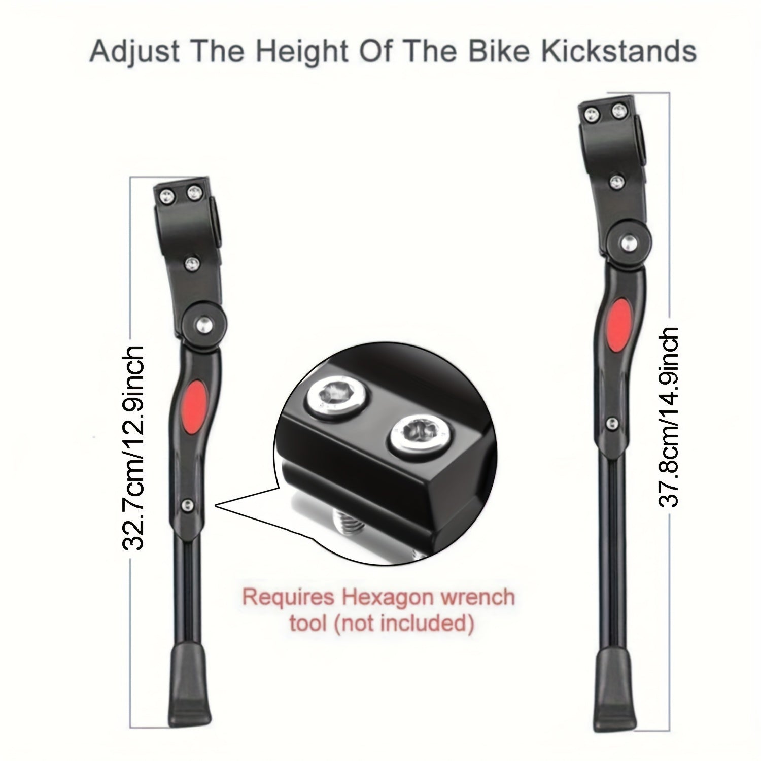 Justerbar Cykelstativ - Solid Side Kickstand til Cykler