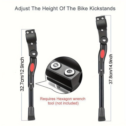 Justerbar Cykelstativ - Solid Side Kickstand til Cykler
