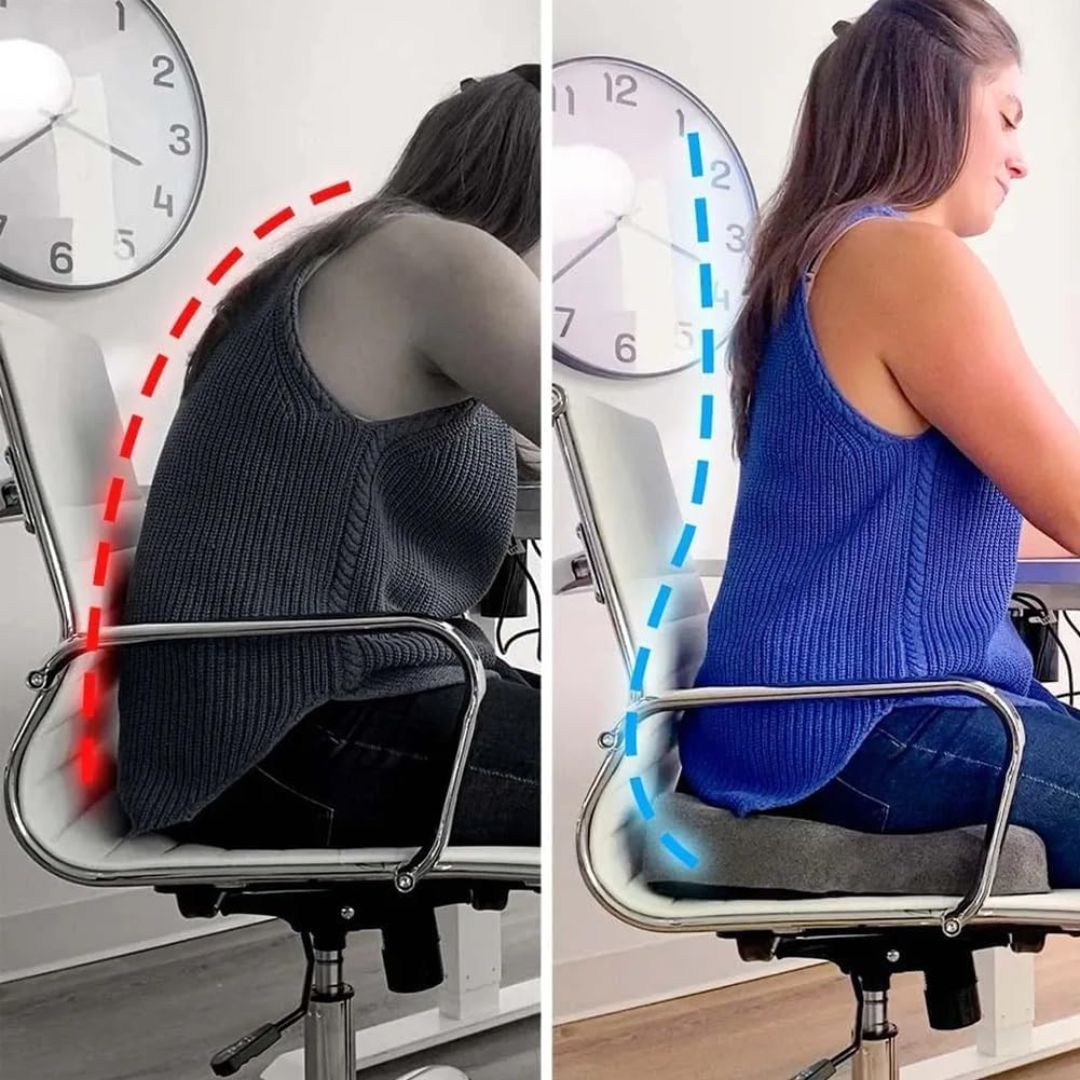 Justerbar Hukommelsesskums Siddeben Lindringspude - Ergonomisk Komfort