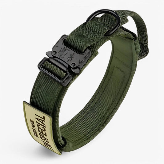 Justerbar Hundehalsbånd lavet af holdbart nylon, vandtæt, ergonomisk håndtag, til mellemstore og store hunde