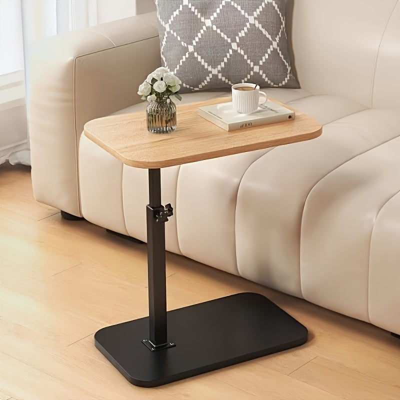 Justerbart Sidebord med Rektangulært Top – Moderne Metalramme – Justerbar Højde – Pladsbesparende Design