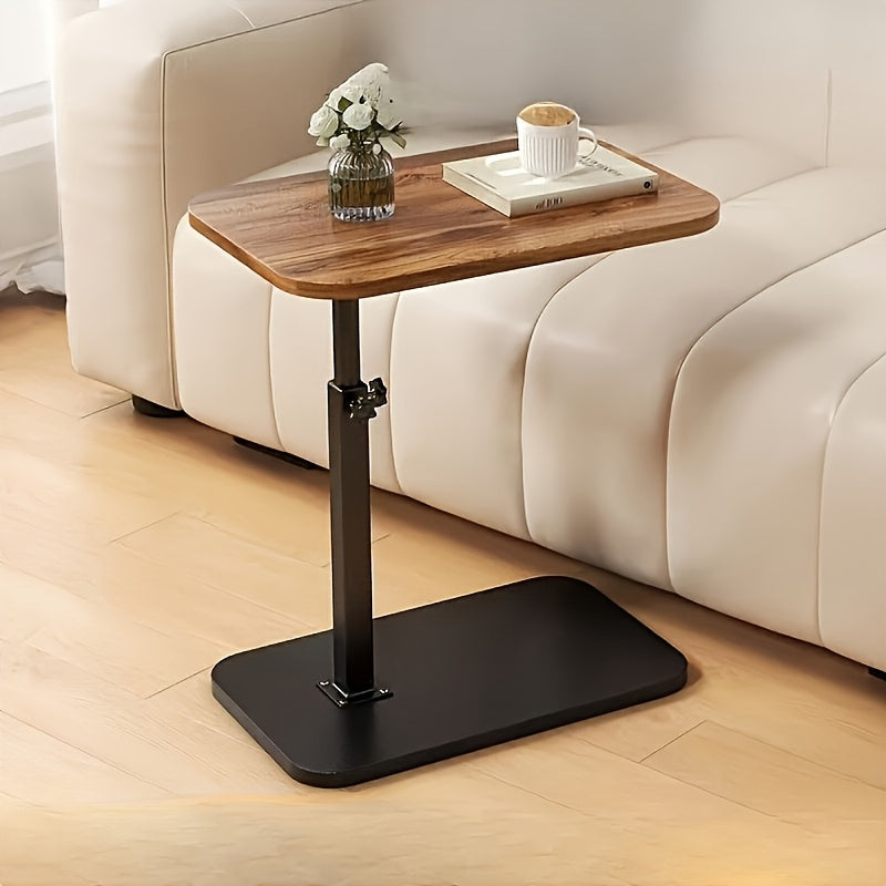 Justerbart Sidebord med Rektangulært Top – Moderne Metalramme – Justerbar Højde – Pladsbesparende Design