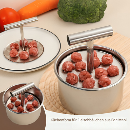 Kødboller | Ensartet Størrelse | Rustfrit Stål Køkkenhjælpemiddel | FlavoForm