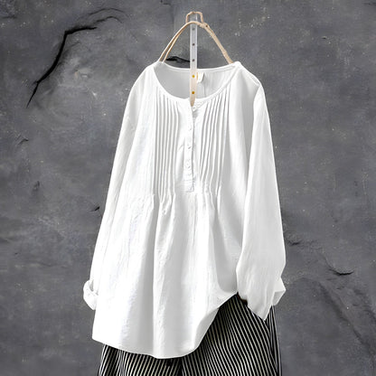 Image of Karla | Langærmet Dame Bluse med Knapper