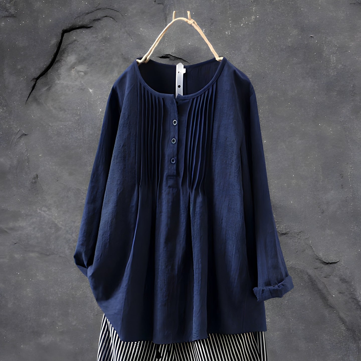 Image of Karla | Langærmet Dame Bluse med Knapper