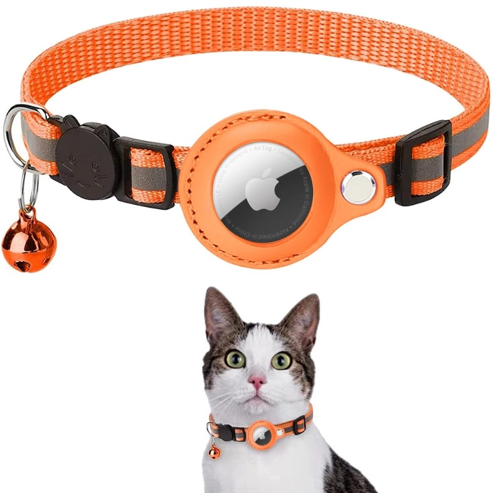 Kat GPS Tracker Halsbånd med Reflekterende Design