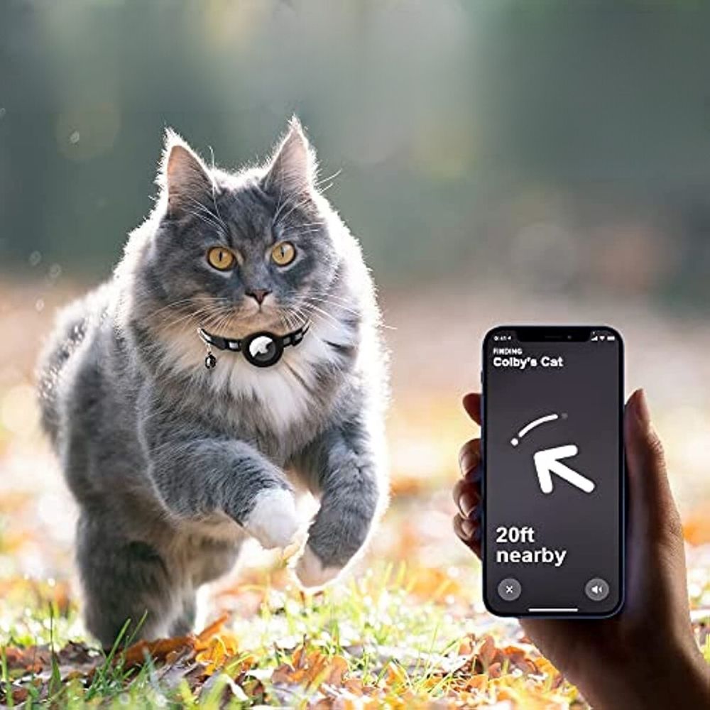 Kat GPS Tracker Halsbånd med Reflekterende Design