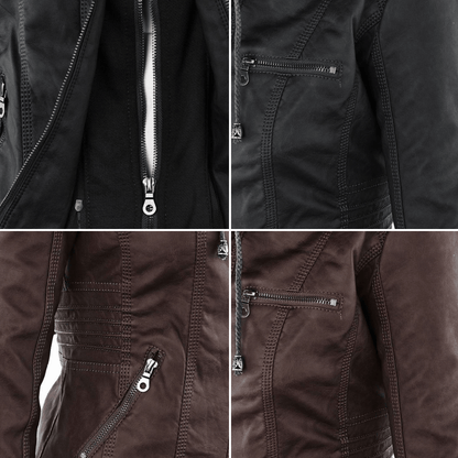 Erika | Veste de motard à capuche pour femme - Image 17