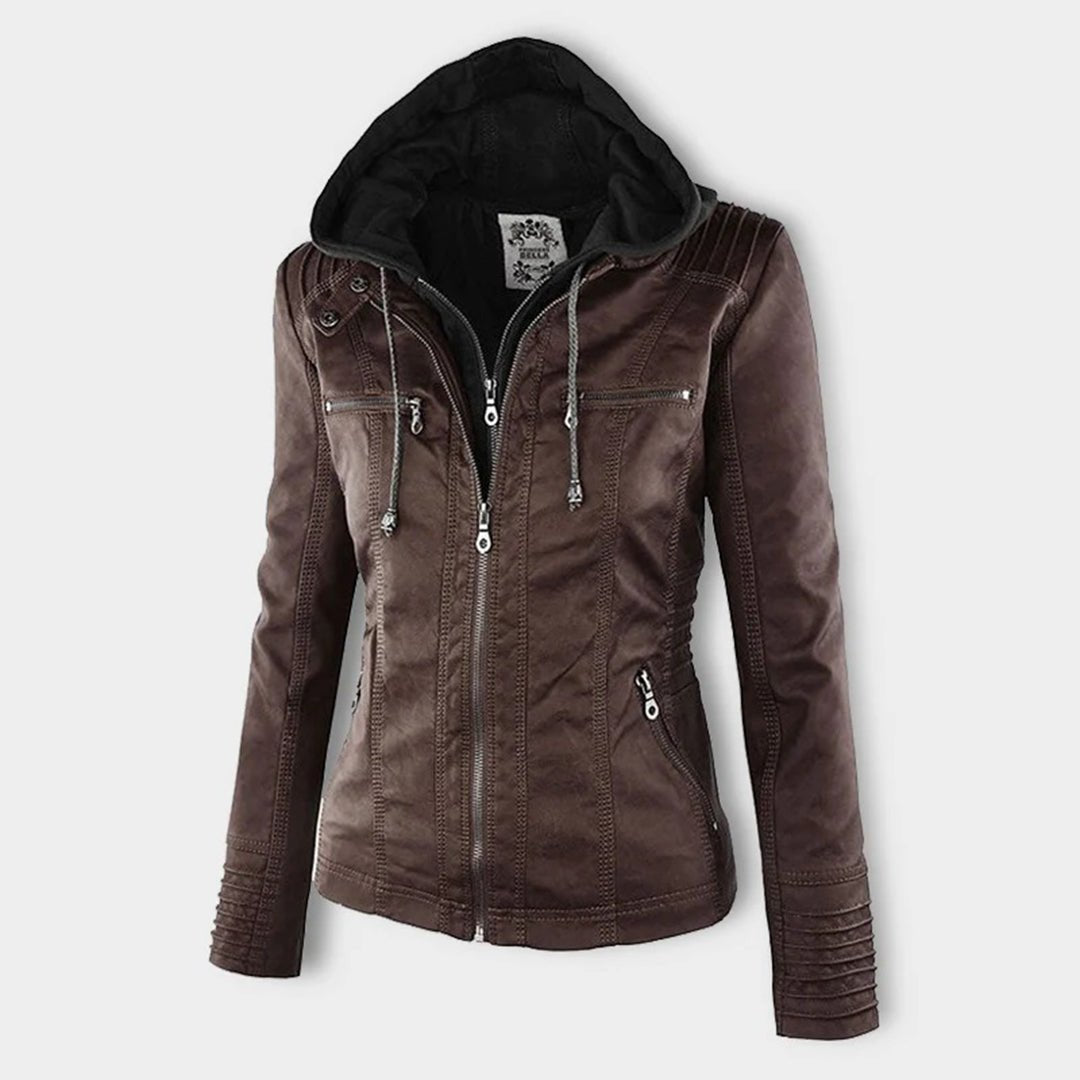 Erika | Veste de motard à capuche pour femme - Image 7