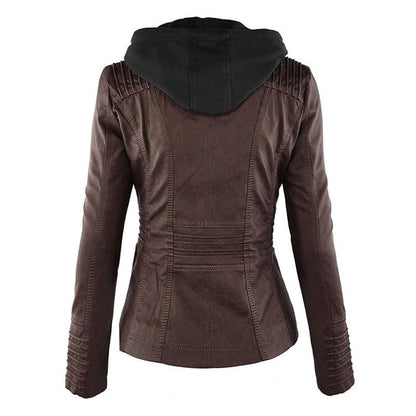 Erika | Veste de motard à capuche pour femme - Image 8