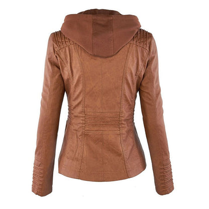 Erika | Veste de motard à capuche pour femme - Image 3
