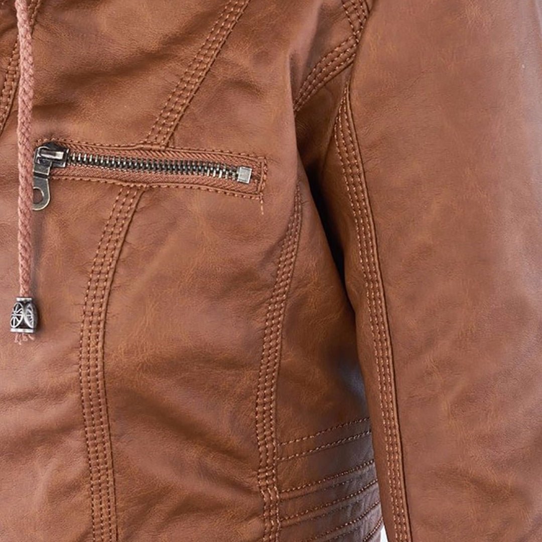 Erika | Veste de motard à capuche pour femme - Image 9