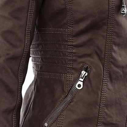 Erika | Veste de motard à capuche pour femme - Image 15